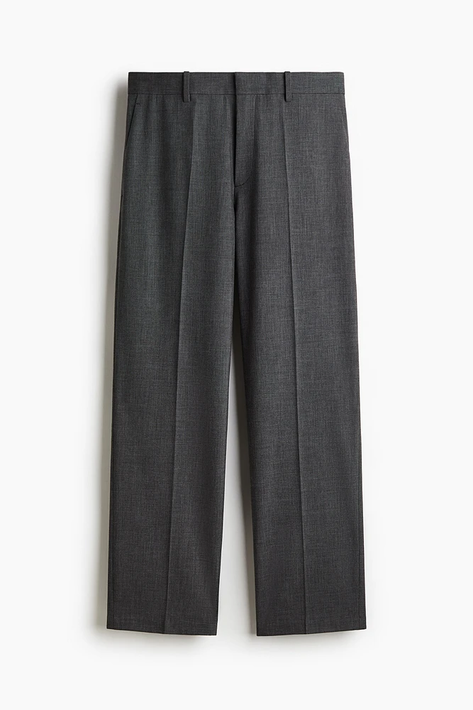 Relaxed Fit Wool-Blend Suit Pants