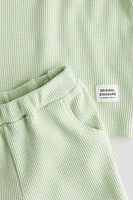 2-Piece Waffled Jersey Set