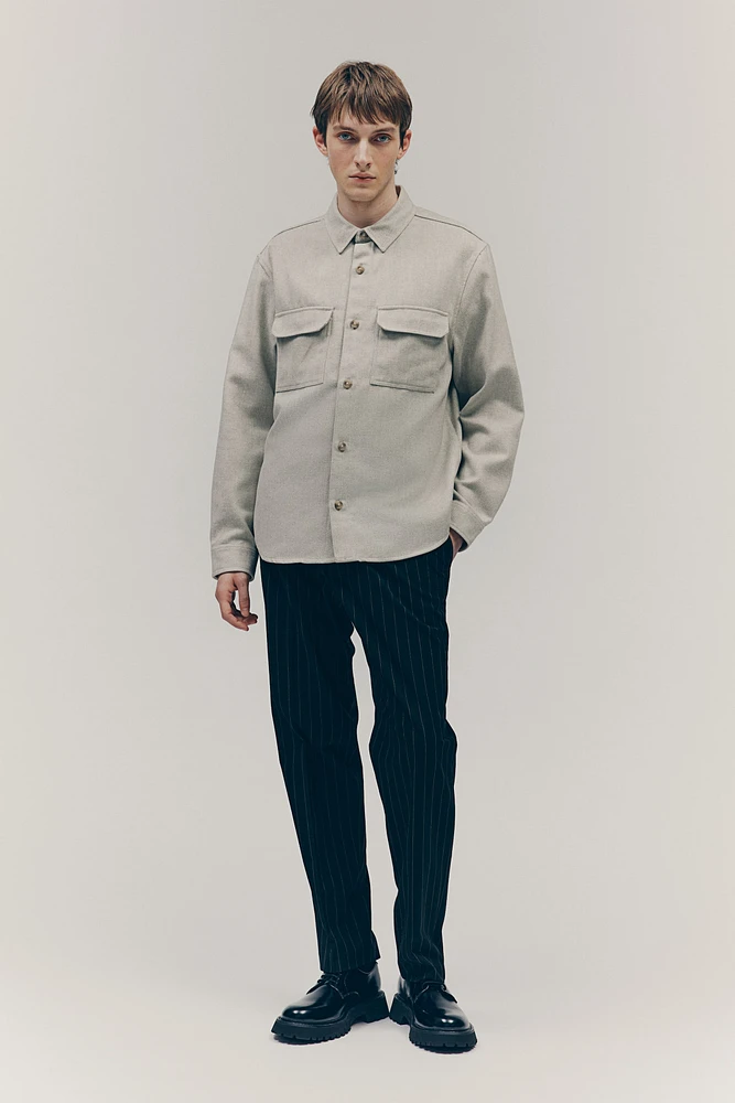 Regular Fit Felted Overshirt