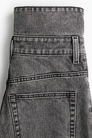 Wide-Leg Paper-Bag Jeans