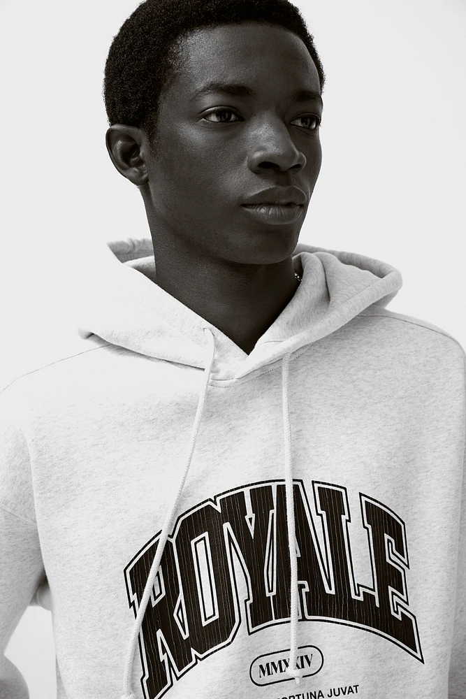 Loose Fit Printed Hoodie