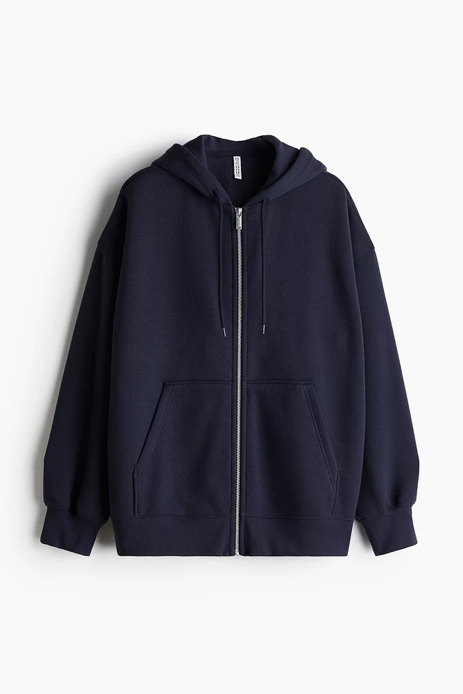 Veste Grande Taille à glissière avec capuchon