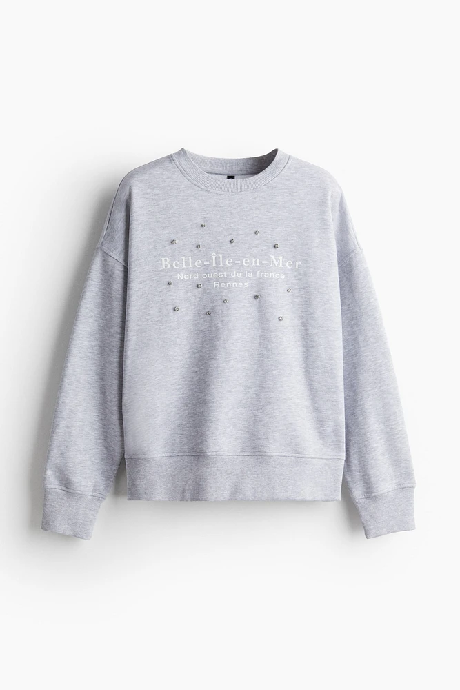 Oversized Sweatshirt with Motif