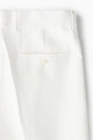Regular-Fit Linen-Blend Suit Pants