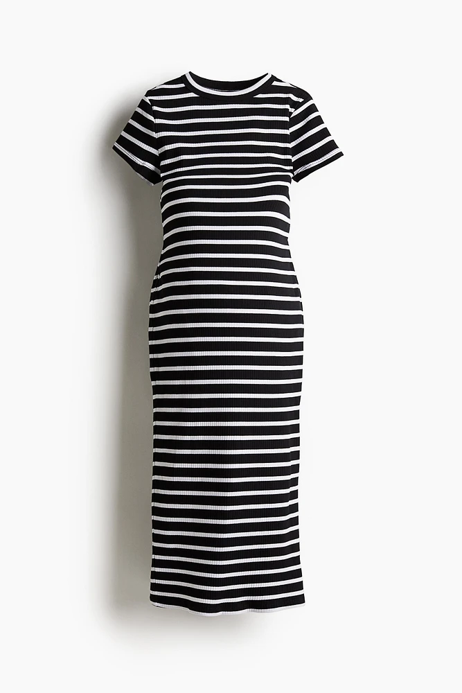 Robe T-shirt MAMA côtelée