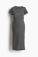 Robe T-shirt MAMA côtelée