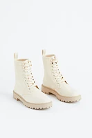 Chunky Canvas Boots