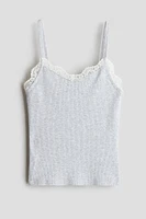 Lace-Trimmed Tank Top