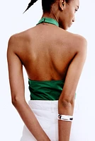 Draped Halterneck Top