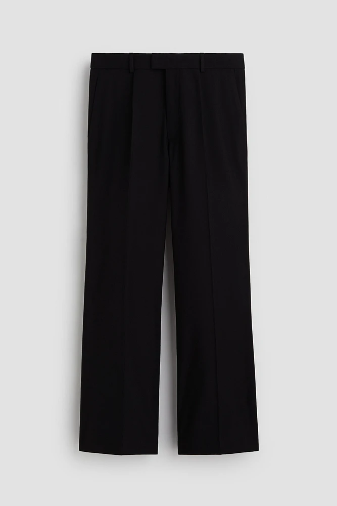 Bootcut wool-blend trousers