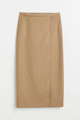 Twill Wrapover Skirt