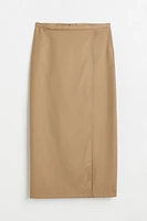 Twill Wrapover Skirt