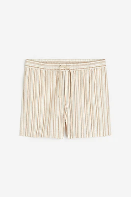 Regular Fit Linen-blend Shorts