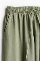 Linen-blend Pants