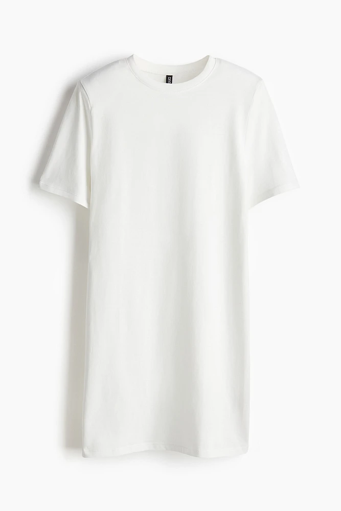 T-shirt Dress with Shoulder Pads