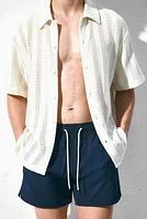 Short de bain en crépon coton