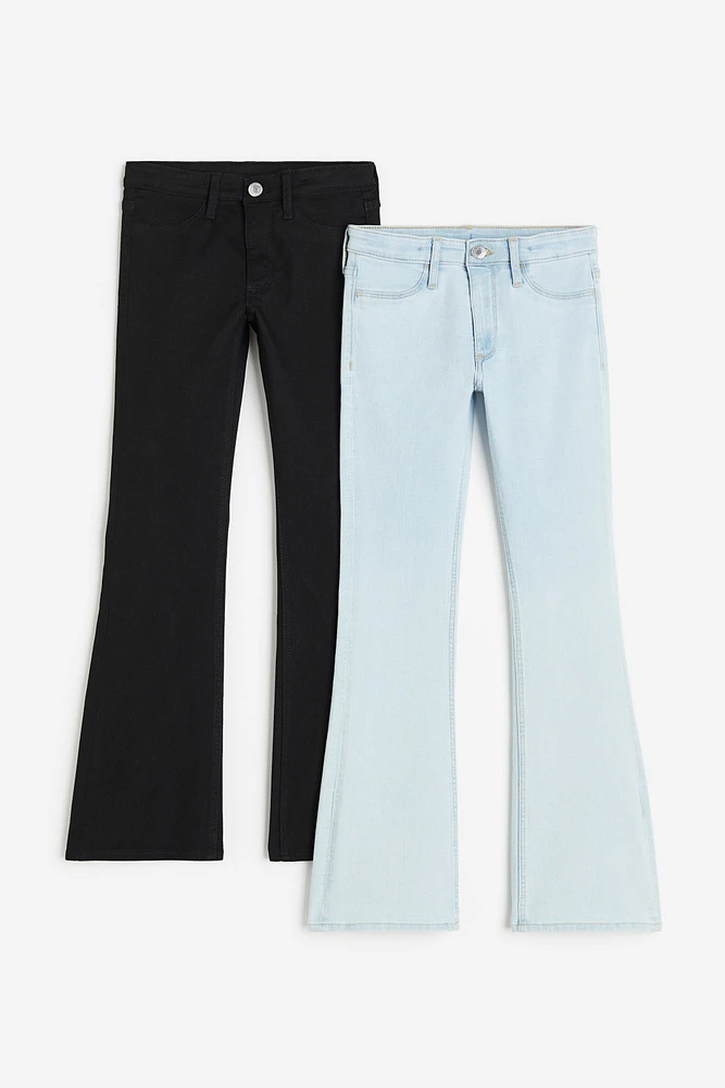 Lot de 2 jeans évasé Taille Basse