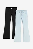 Lot de 2 jeans évasé Taille Basse