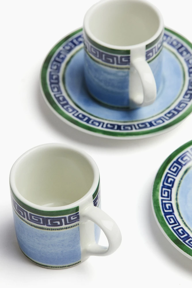 Lot de 2 tasses avec soucoupes