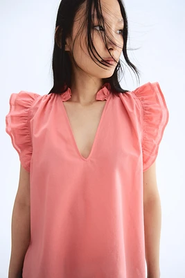 Ruffle-Trimmed Blouse