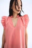 Ruffle-Trimmed Blouse