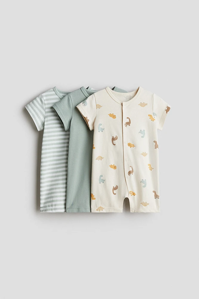 3-pack Cotton Pajama Jumpsuits
