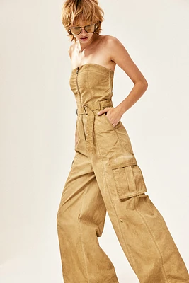 Belted Bandeau Jumpsuit