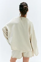 Roll-edge Sweater