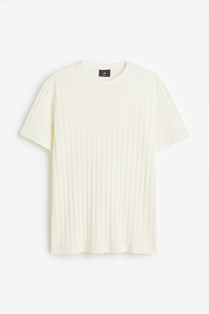 Regular Fit Pointelle-knit T-shirt