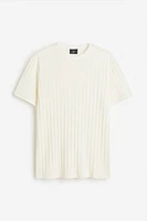 Regular Fit Pointelle-knit T-shirt