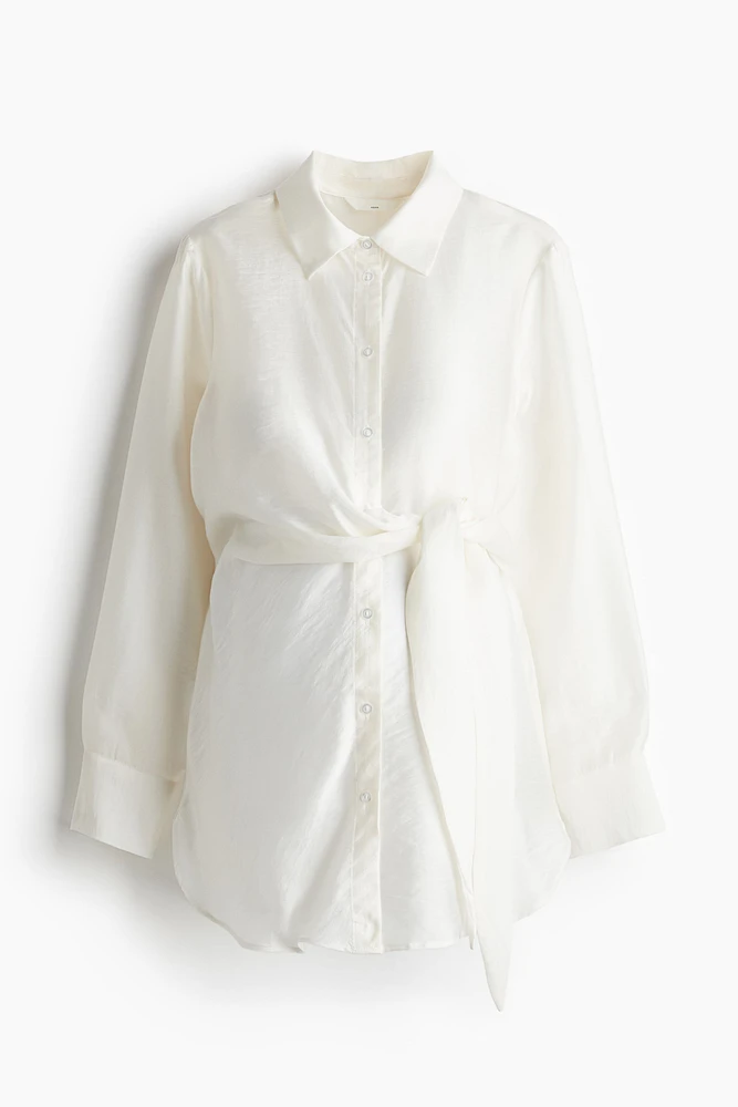 MAMA Before & After Tie-Detail Shirt