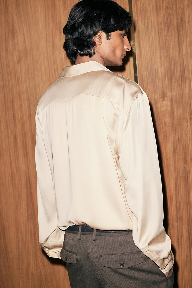 Regular Fit Satin Shirt