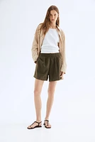 Linen-Blend Shorts