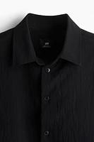 Regular-Fit Crinkled Short-Sleeved Shirt