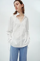 Linen-blend Blouse