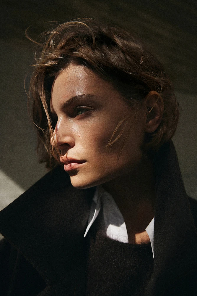 Manteau en laine mélangée