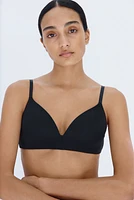 Padded Soft-Cup Microfiber Bra