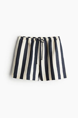 Linen-blend Pull-on Shorts