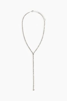 Rhinestone Lariat Necklace