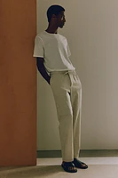 Regular Fit Linen-blend Pants