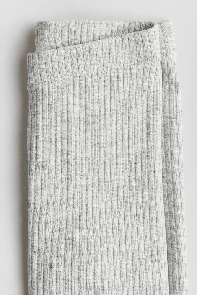 Ribbed Cotton Leggings