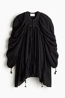 Robe en coton froissé