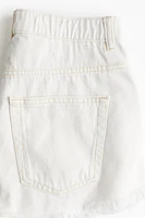 Frayed-Edge Denim Shorts