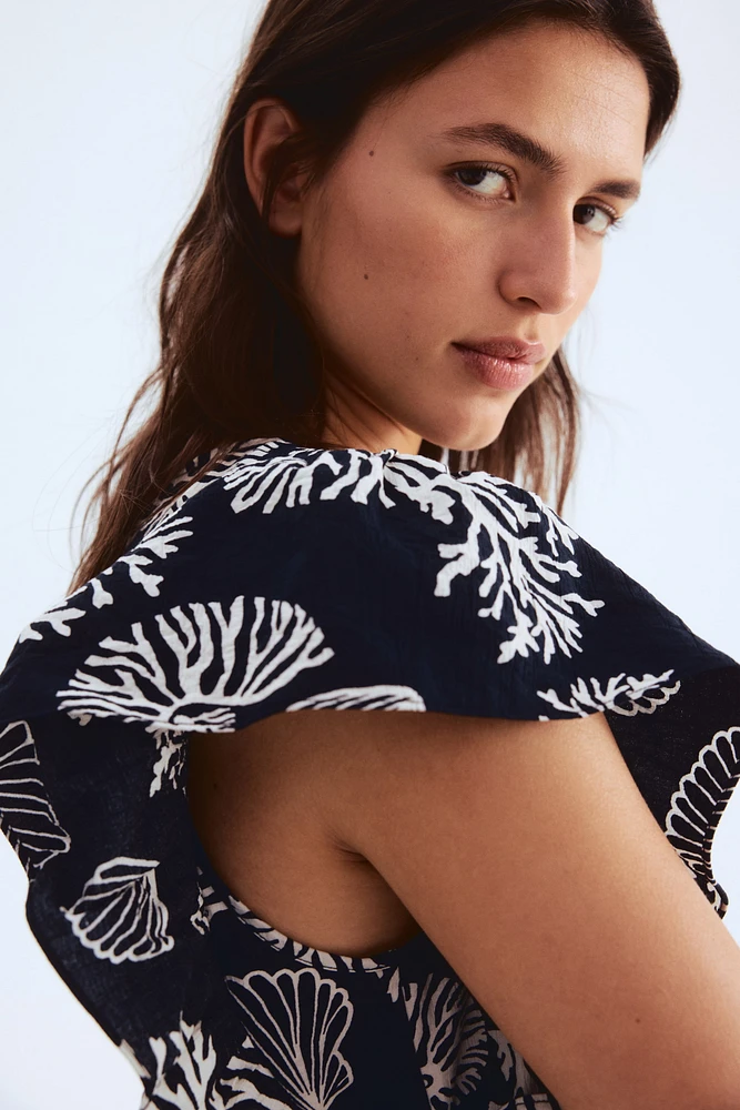 Robe portefeuille à motif