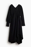 Asymmetric Crêpe Dress