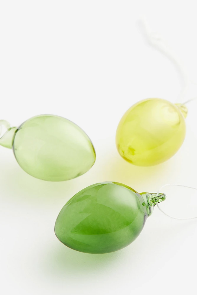 3-pack Glass Decorations