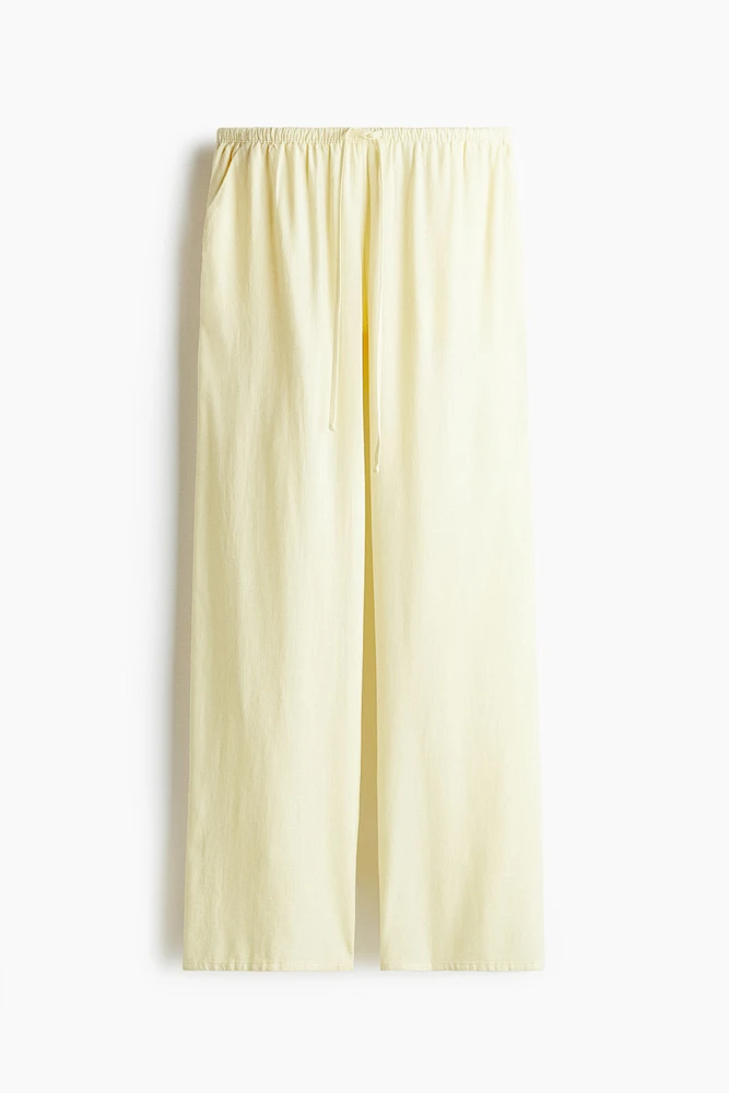 Pantalon droit avec cordon de serrage
