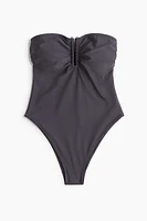 Padded-Cup Bandeau Swimsuit
