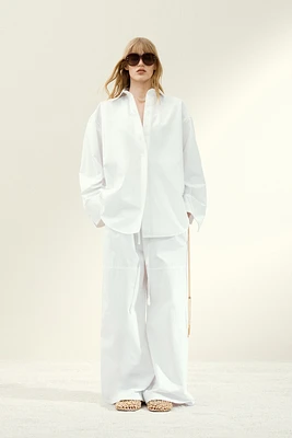 Chemise en coton avec détails de couture