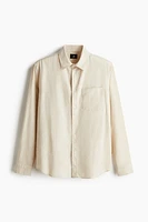 Regular-Fit Linen-Blend Shirt